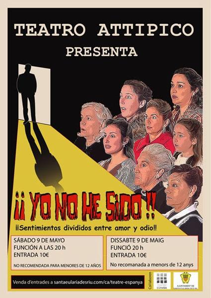 Caratula ¡¡YO NO HE SIDO!! TEATRO ATTIPICO